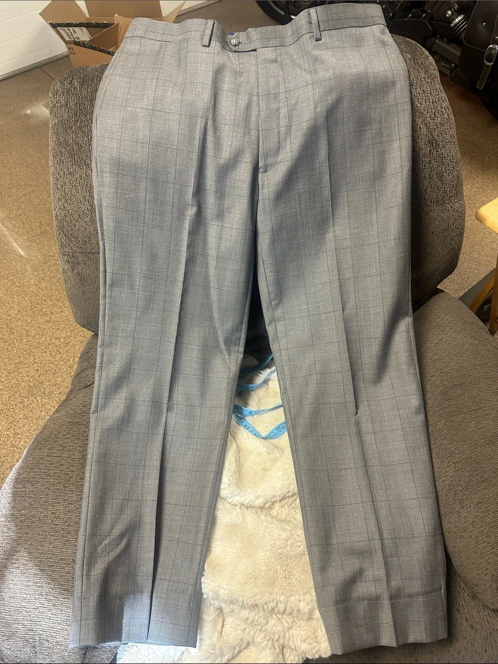 Men's Classic Gray Windowpane Blazer